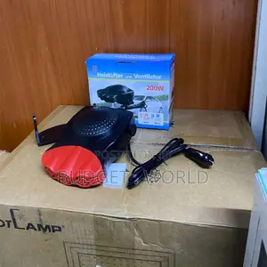 Red Car Interior Heater Fan With Defrost Cooling Functions