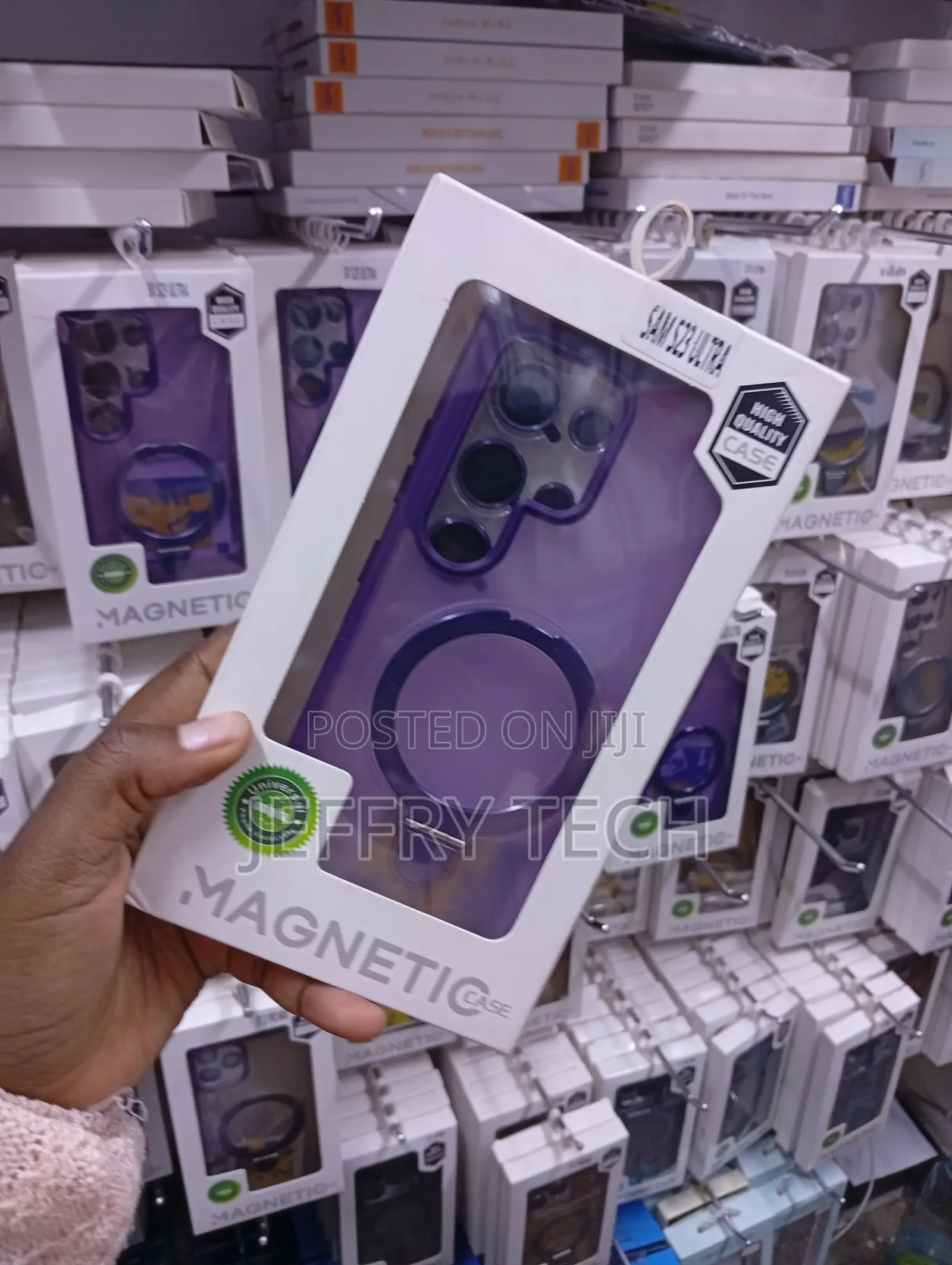 Samsung Galaxy S23 Ultra Raised Cutouts Purple Case