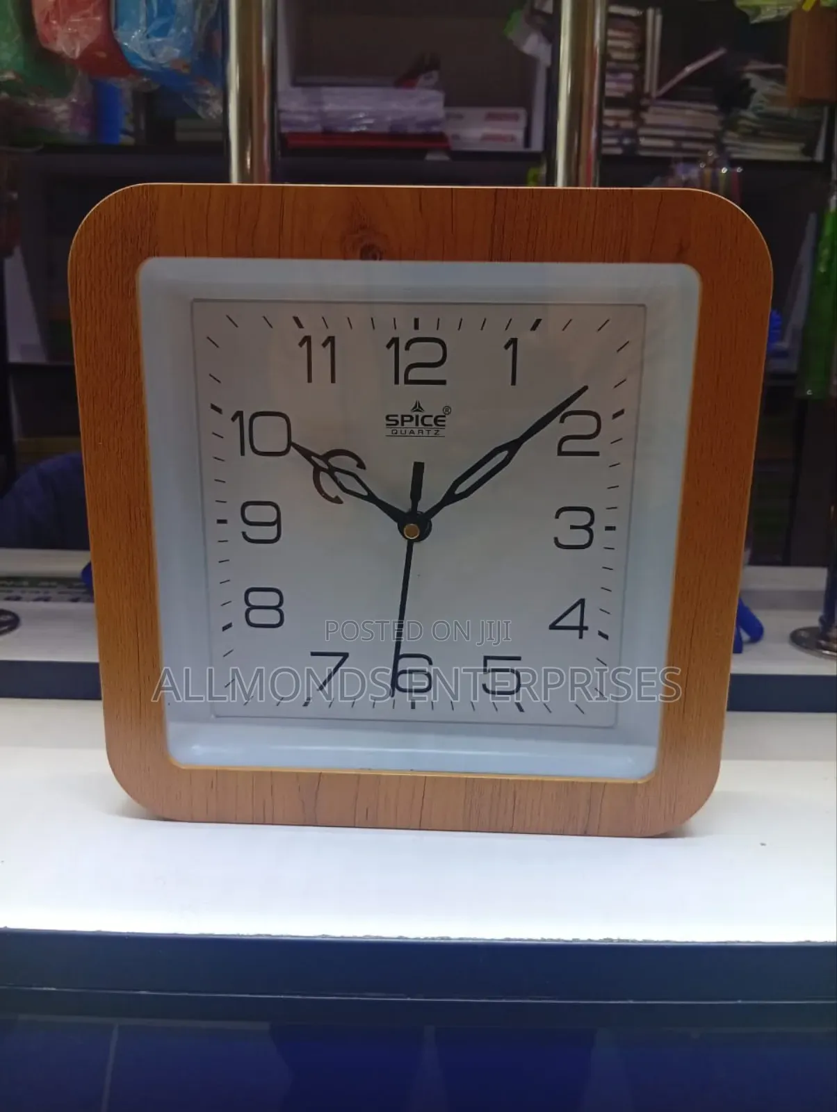 Spice Quartz Squared Wall Clock- 25CM by 25CM