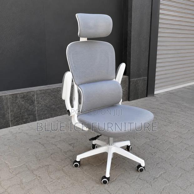 Adjustable Computer Office Desk White Grey - main view
