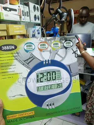 Kadio 3885N LCD Alarm Clock With Calendar Indoor Temperature