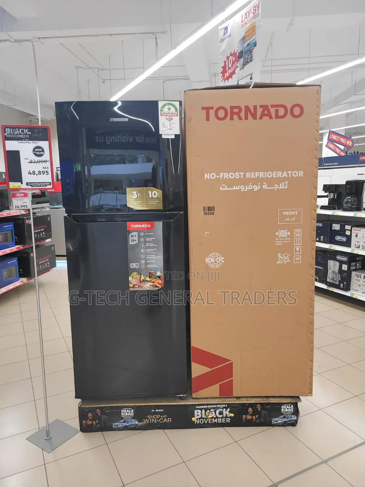 Tornado 396l Inverter No Frost Double Door Refrigerator