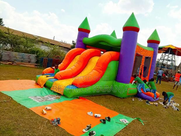 Inflatable Double Slide Bouncing Castel for Hire - thumbnail 2