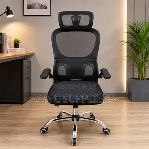 High Back Mesh Flip Up Arm Chair
