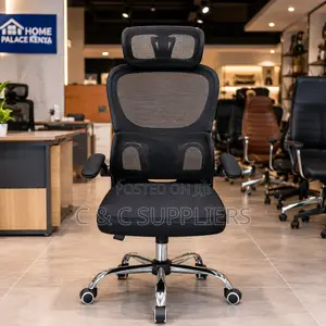 High Back Mesh Flip Up Arm Chair