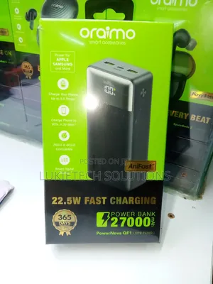 Oraimo Powerbank 27000 Mah Superfast Oraimo Powerbank 22.5 Watts