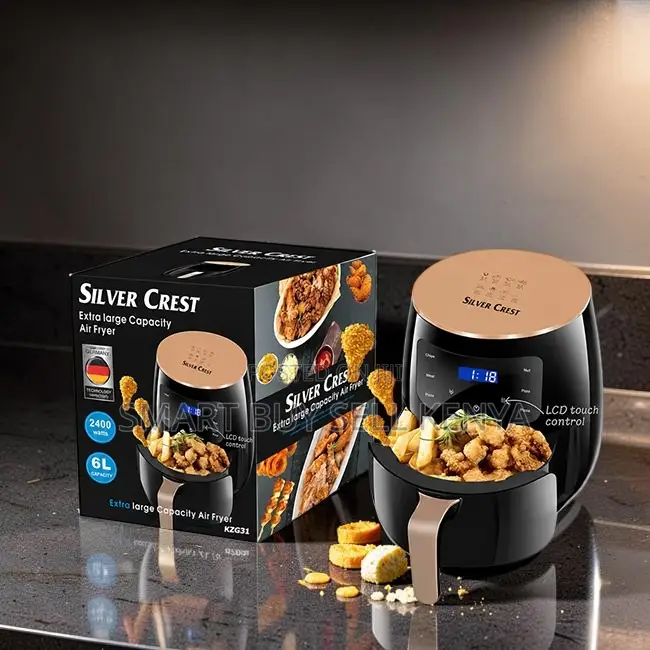 Hot Air Silver Crest 4/5/6/8l Touch Screen Digital Air Fryer