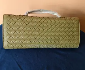 Woven Soft Leather Clutch Bag