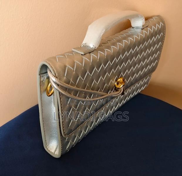 Woven Soft Leather Clutch Bag - thumbnail 3