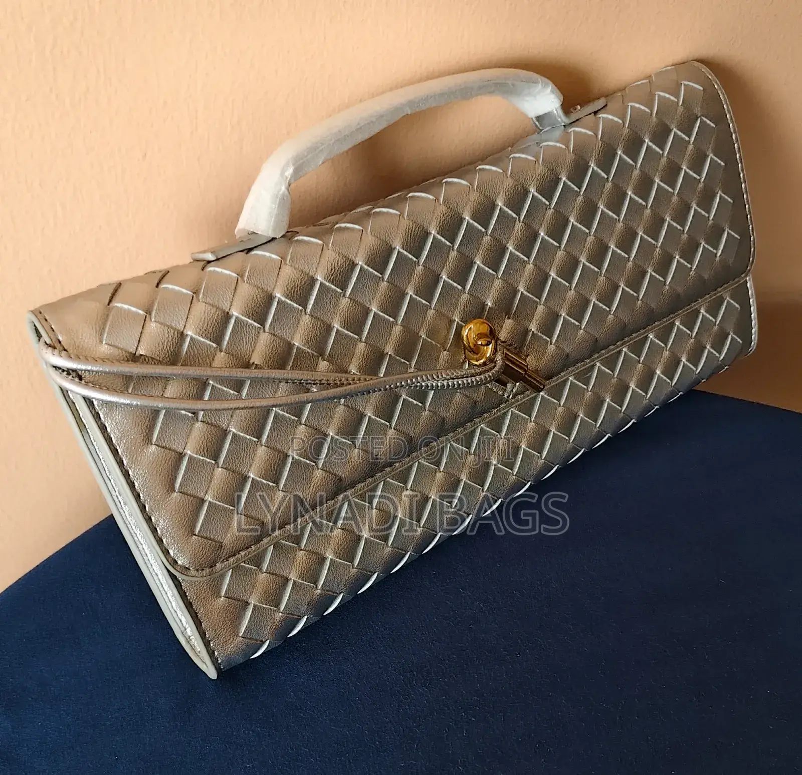 Woven Soft Leather Clutch Bag
