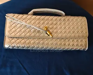 Woven Soft Leather Clutch Bag