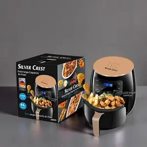 Multifunctional Silver Crest 4/5/6/8l Touch Screen Digital Air Fryer