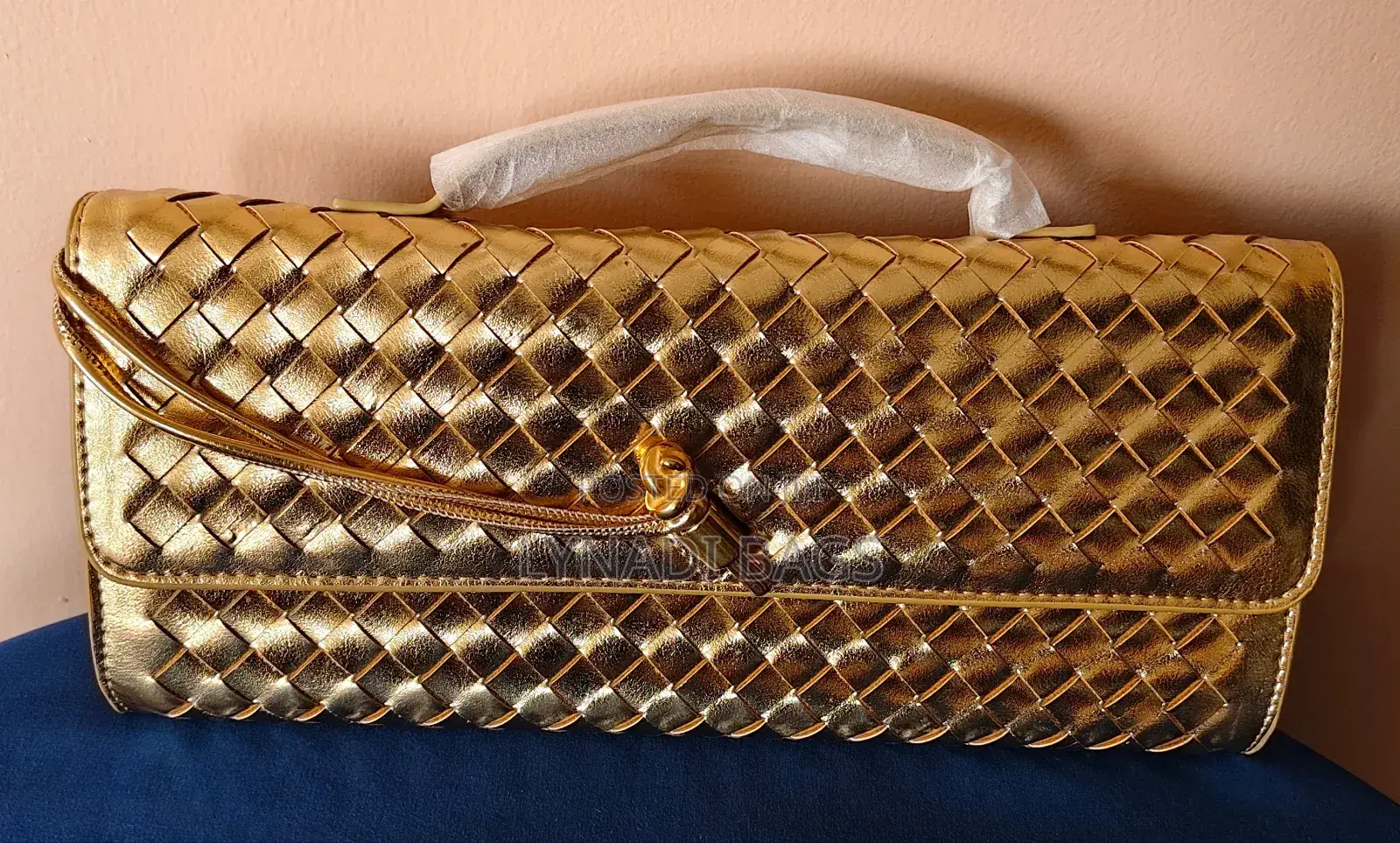 Woven Soft Leather Clutch Bag