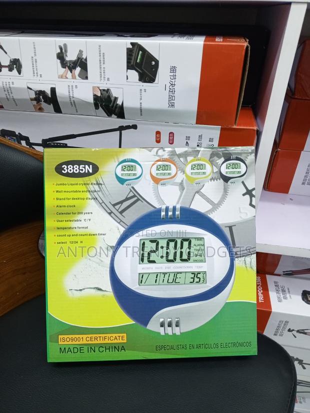 Kadio 3885N LCD Wall Clock Calendar Timer for Home Office - thumbnail 2