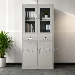 2-Swing Door Filling Cabinet With Drawers