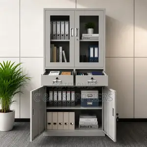 2-Swing Door Filling Cabinet With Drawers