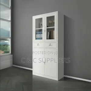 2-Swing Door Filling Cabinet With Drawers