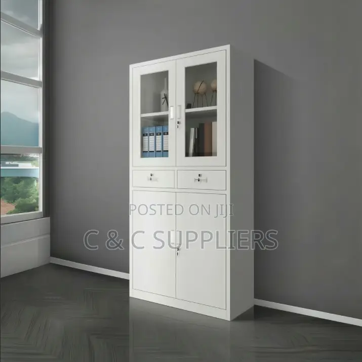 2-Swing Door Filling Cabinet With Drawers