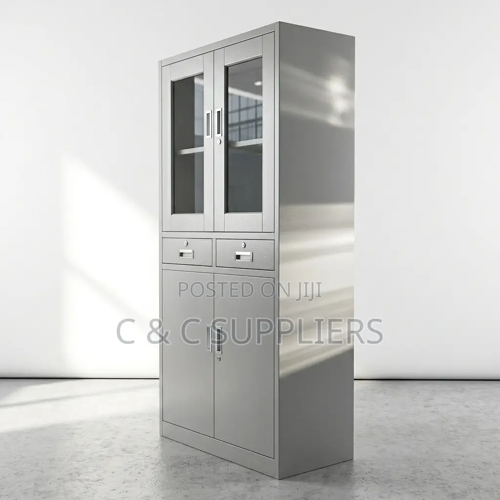 2-Swing Door Filling Cabinet With Drawers