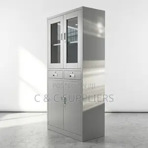 2-Swing Door Filling Cabinet With Drawers