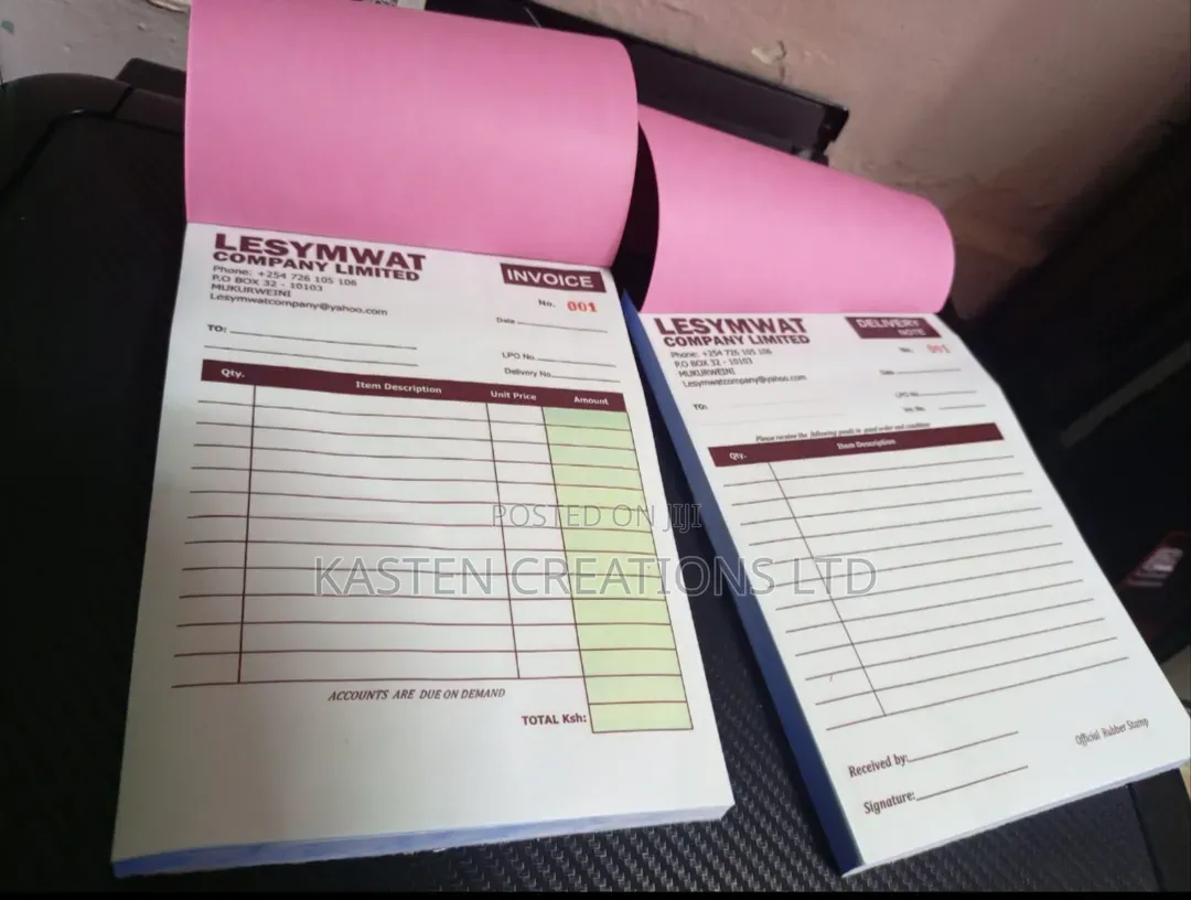 Invoice Books Delivery Books