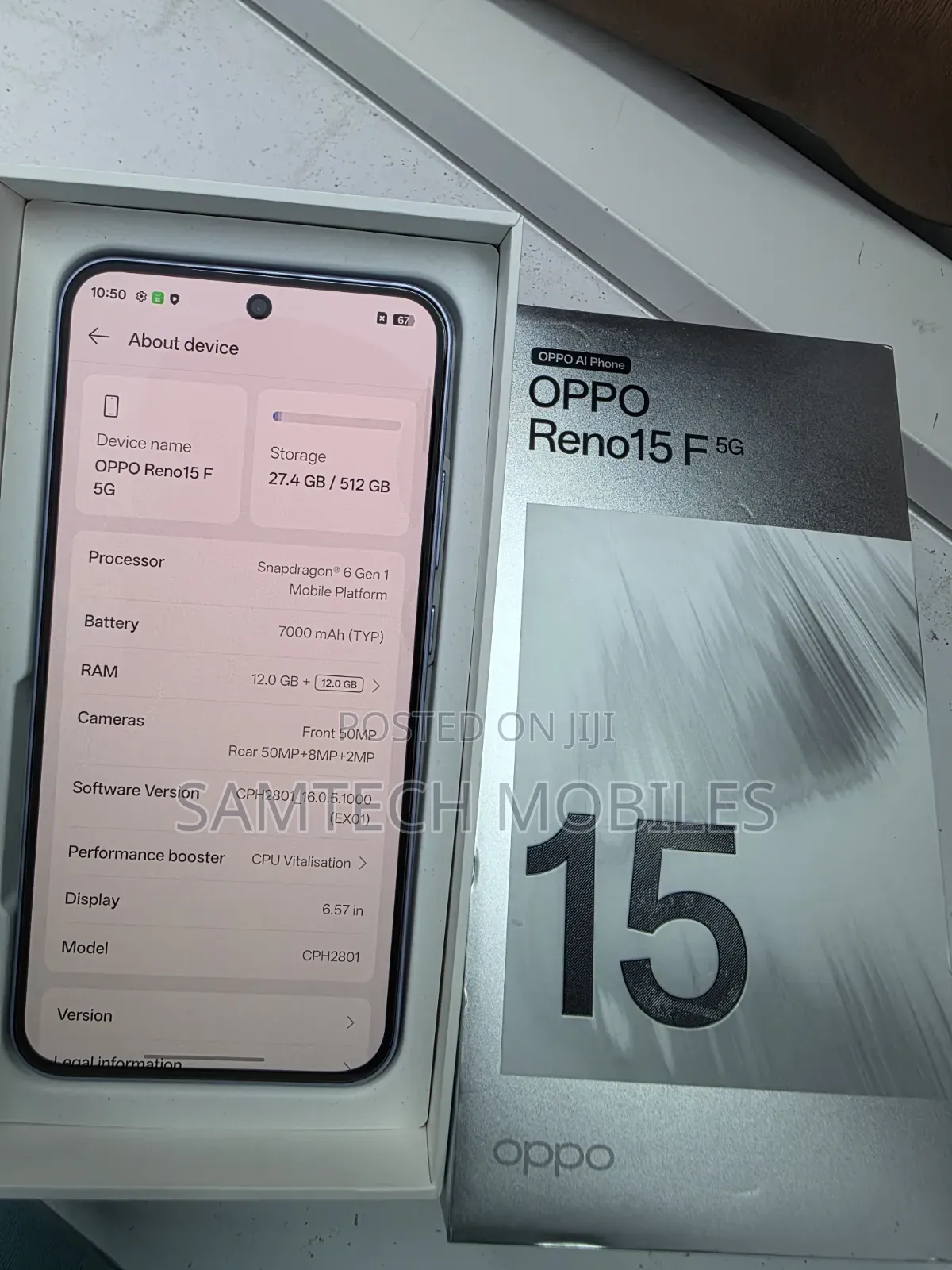 New Oppo Reno15 F 5G 512 GB Blue