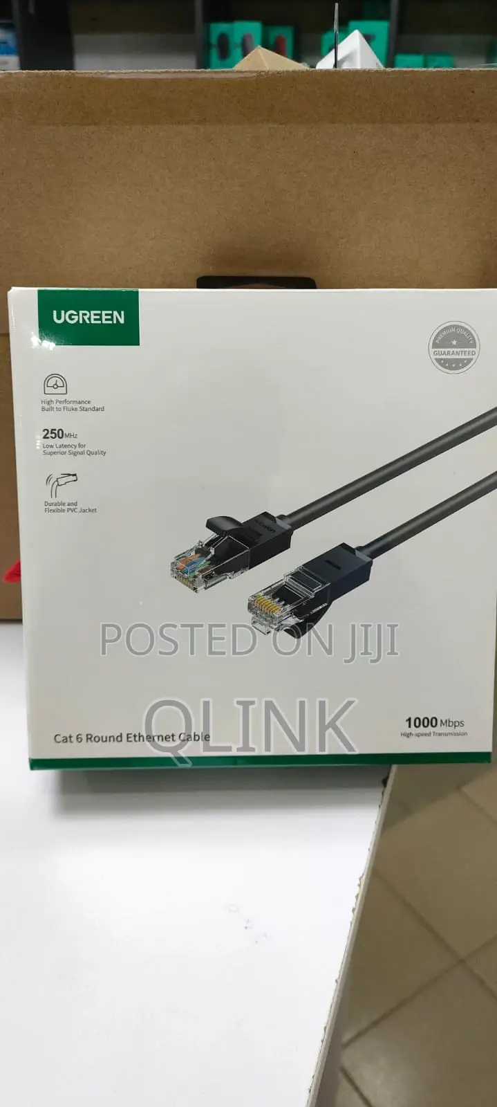 UGREEN Cat 6 U/Utp Lan Cable 15m (Black)
