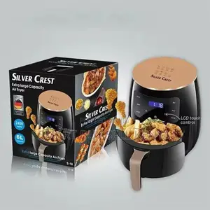 Crispy-Finish Silver Crest 4/5/6/8l Touch Screen Digital Air Fryer