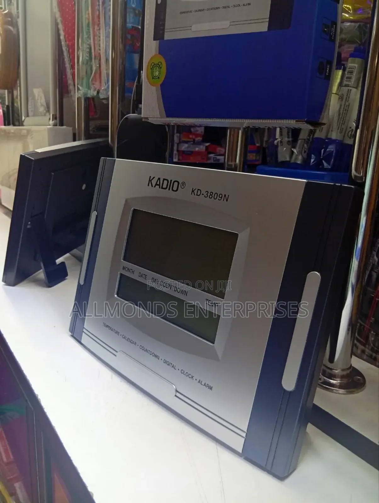 KADIO Wall Clock/ Stand- Inbuilt Calender, Alarm, Temperature!