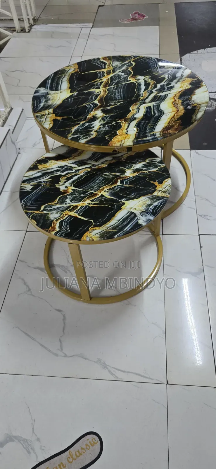Marble Nesting Coffee Table (Glass Effect)