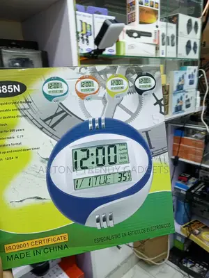 Kadio 3885N LCD Thermometer Clock With Alarm Function