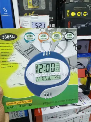 Kadio 3885N Large Screen LCD Clock Battery Powered