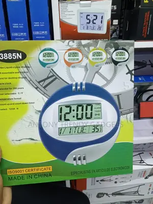 Kadio 3885N Large Screen LCD Clock Battery Powered