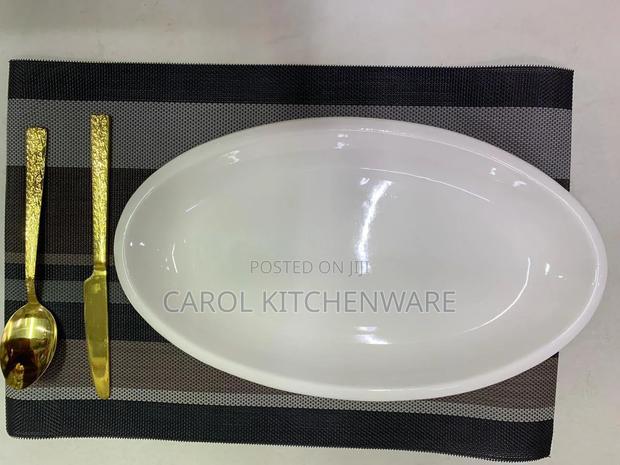 14 Inch Ceramic Oval Plate/ Oval Platter