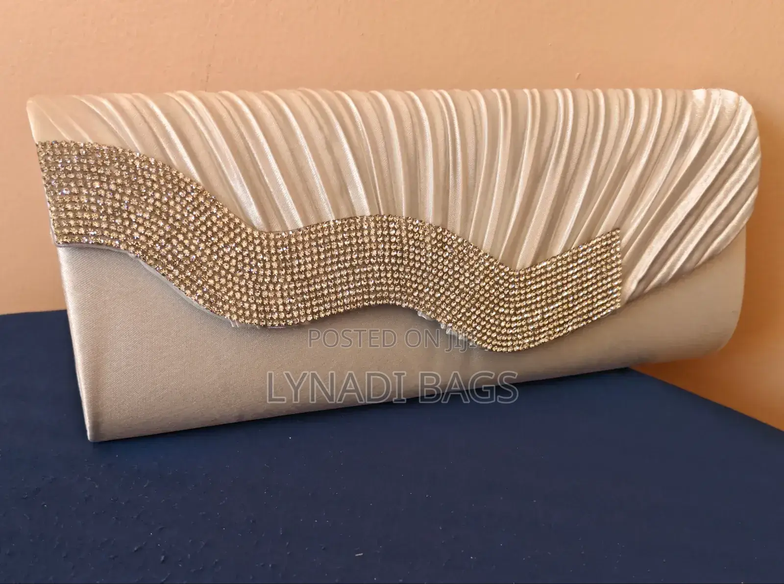 Silk Pleated Evening Clutch