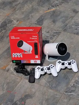 Wireless Mini Projector With Dual Game Controllers