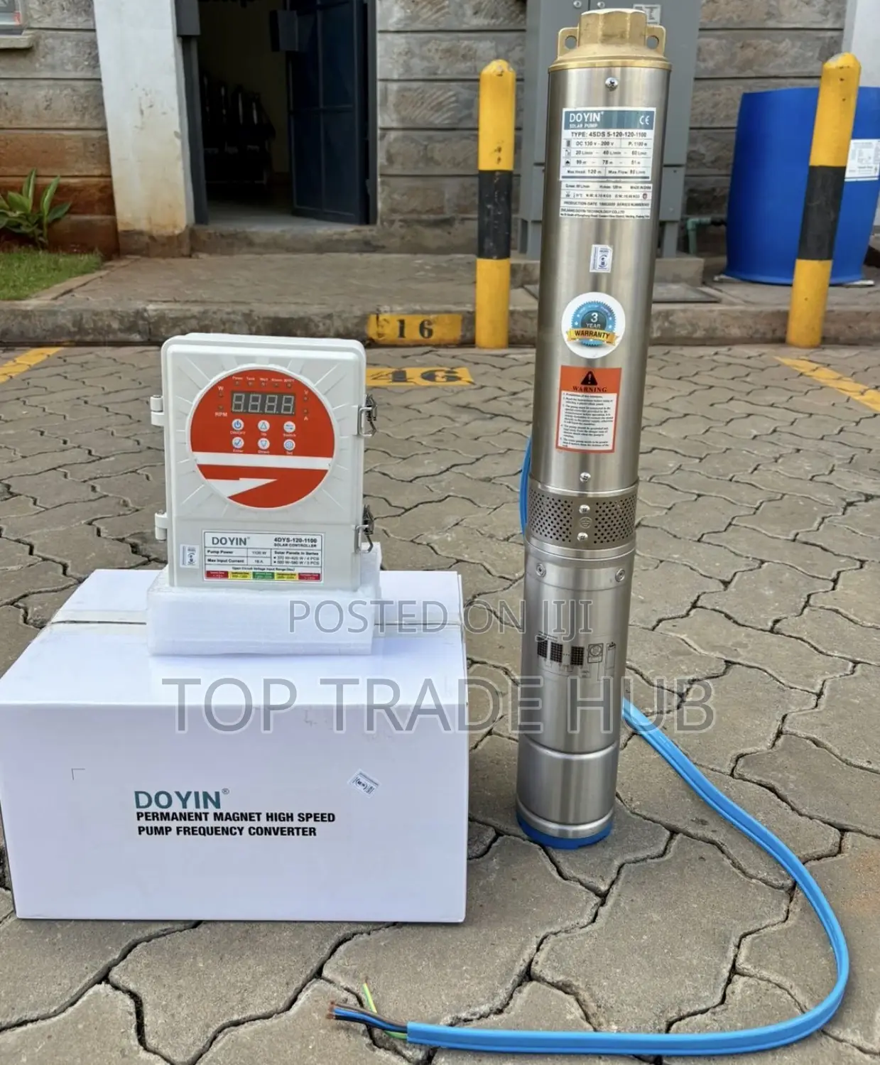 Doyin 4sds5-1500w AC/DC Hybrid Submersible Water Pump 2HP 168m Head
