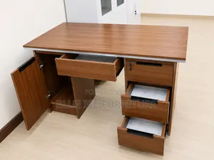 Modern Office Desk With 3 Drawers -Wooden Computer Table