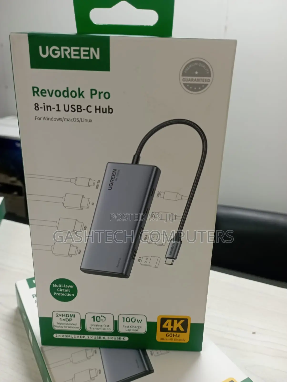 Ugreen Cm639 8-in-1 Docking Station USB-C Port Converter
