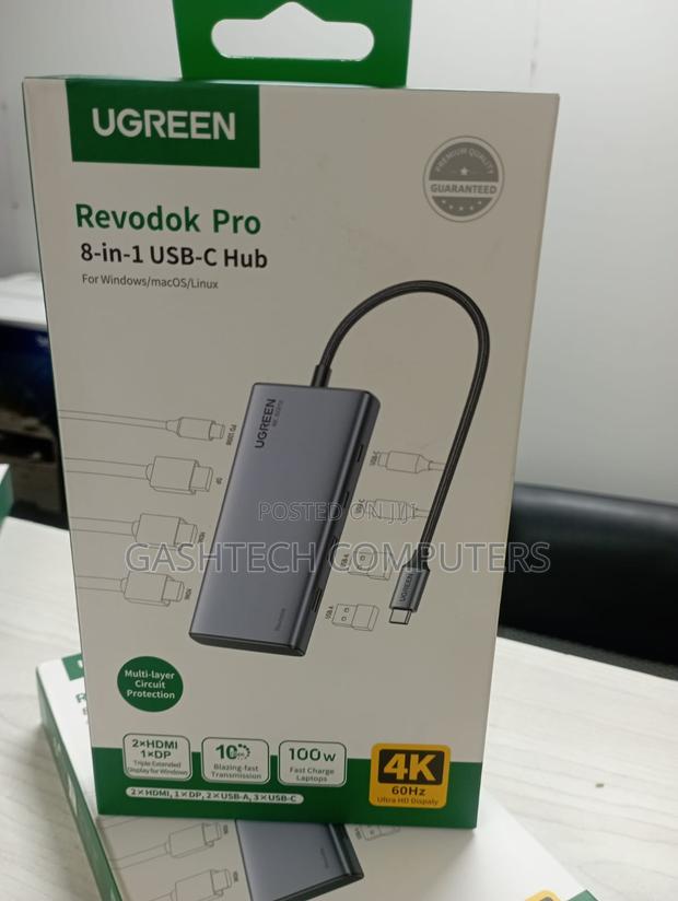 Ugreen Cm639 8-in-1 Docking Station USB-C Port Converter