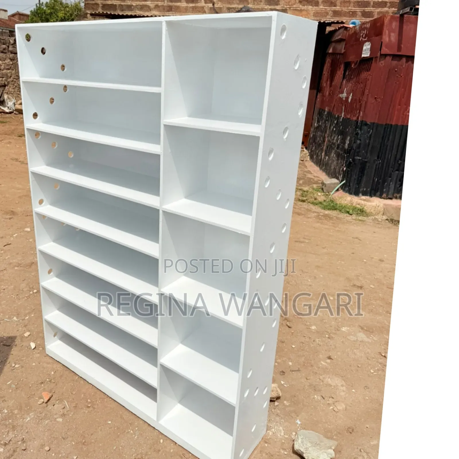 Executive Wooden Shoes Rack-White