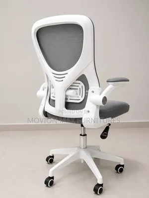 White Gray Office Chair Office Chair Adjustable Arms