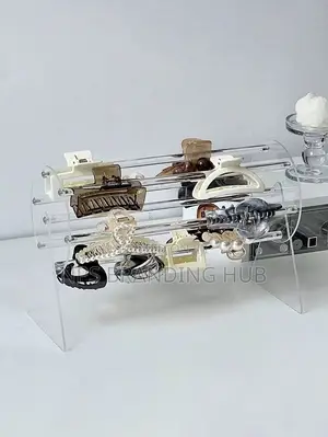 360°Rotating Acrylic Headband Holder/Claw Clip Organizer (el.b