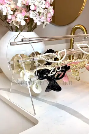 360°Rotating Acrylic Headband Holder/Claw Clip Organizer (el.b