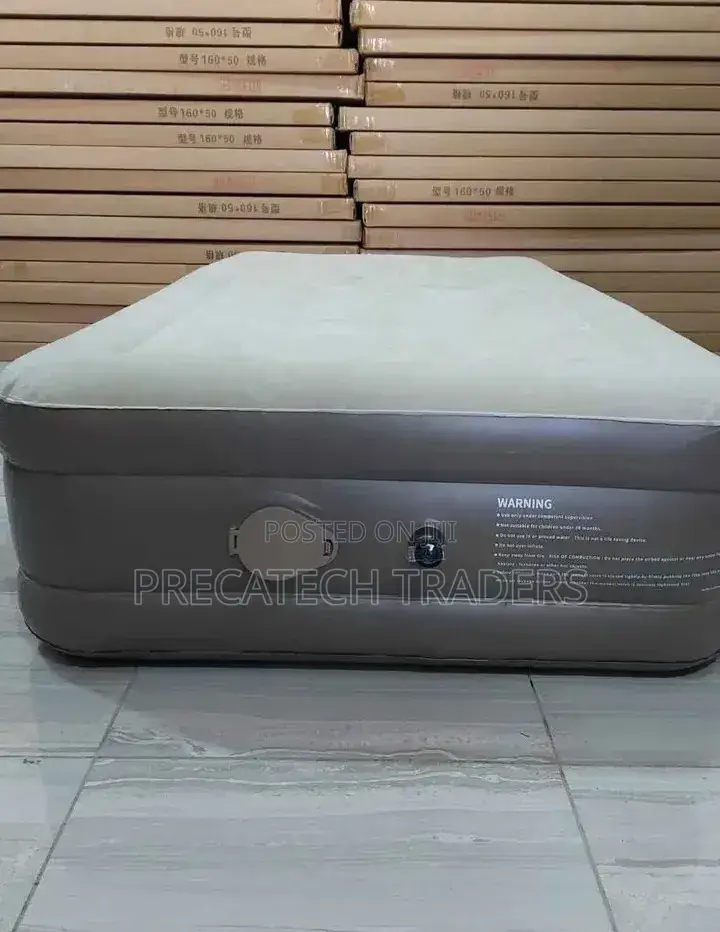 Double Size Inflatable Air Bed With Built-in Pump