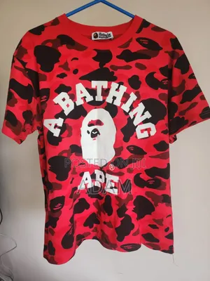 BAPE a Bathing Ape Red Camo Graphic T-Shirt