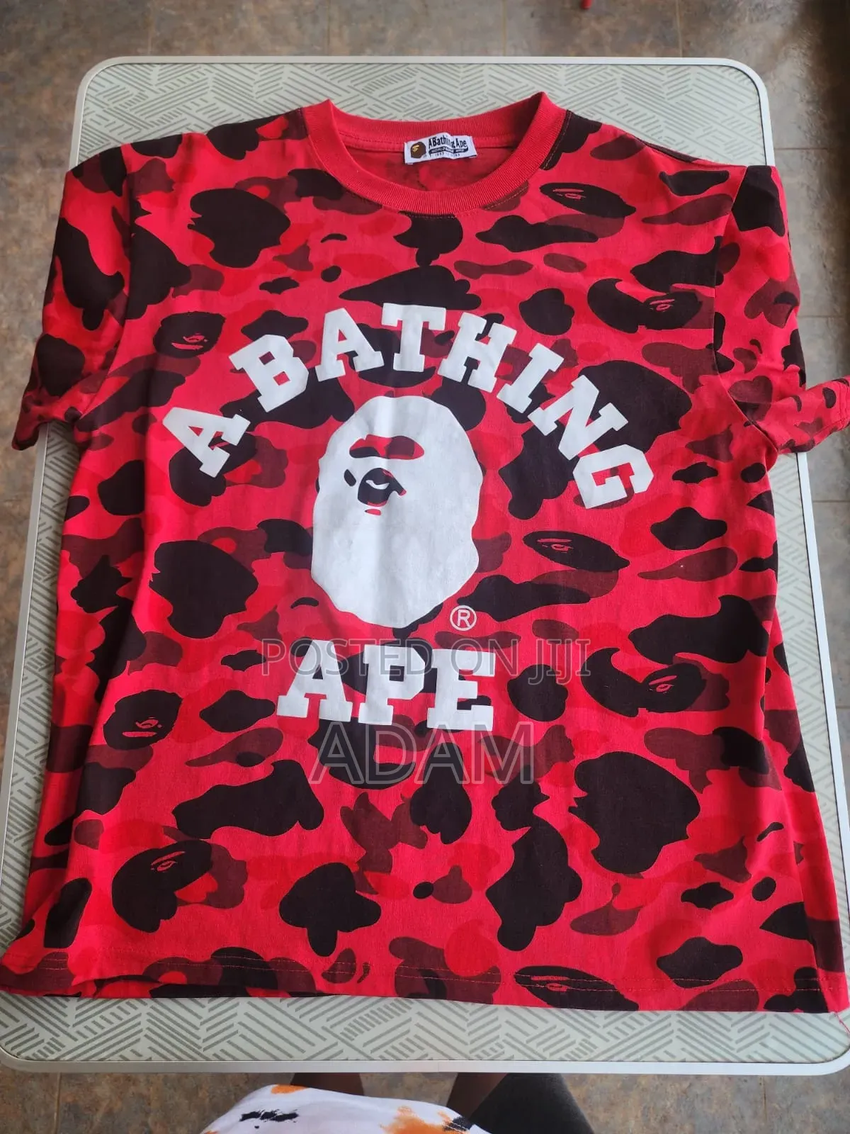 BAPE a Bathing Ape Red Camo Graphic T-Shirt