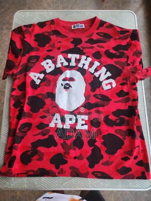 BAPE a Bathing Ape Red Camo Graphic T-Shirt