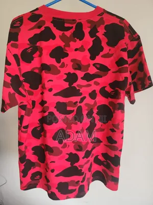 BAPE a Bathing Ape Red Camo Graphic T-Shirt