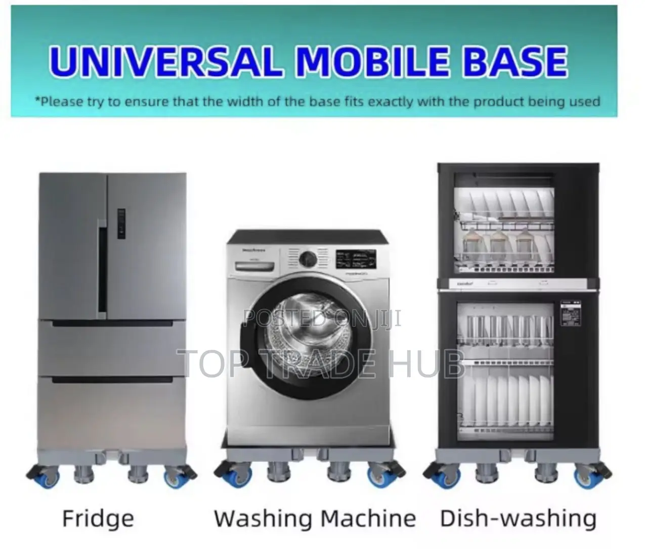 Double Rod,double Wheel Heavy Duty Fridge/Washing Machine/Cooker Stand